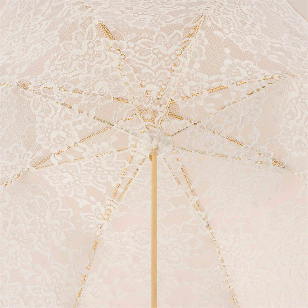 Umbrella ECRU PARASOL with Jewelled Handle by Pasotti 06