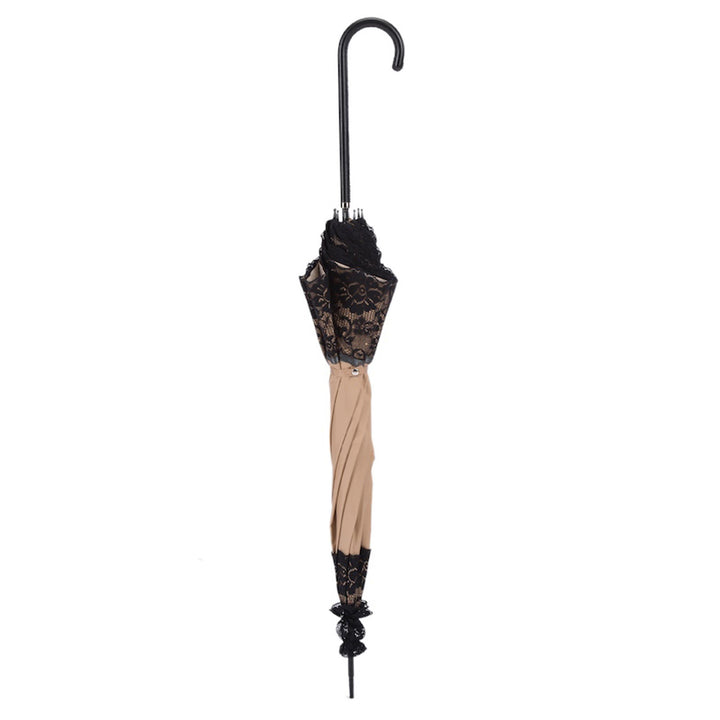 Umbrella LACE PARASOL with Leather Handle by Pasotti 02