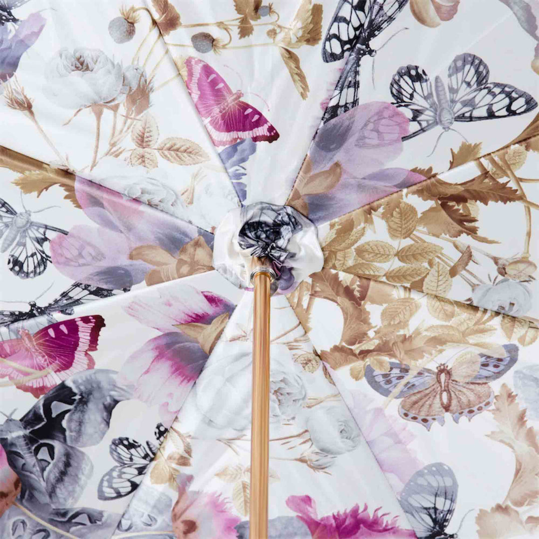 Umbrella PURPLE BUTTERFLY with Brass and Swarovski® Crystal Handle by Pasotti 04