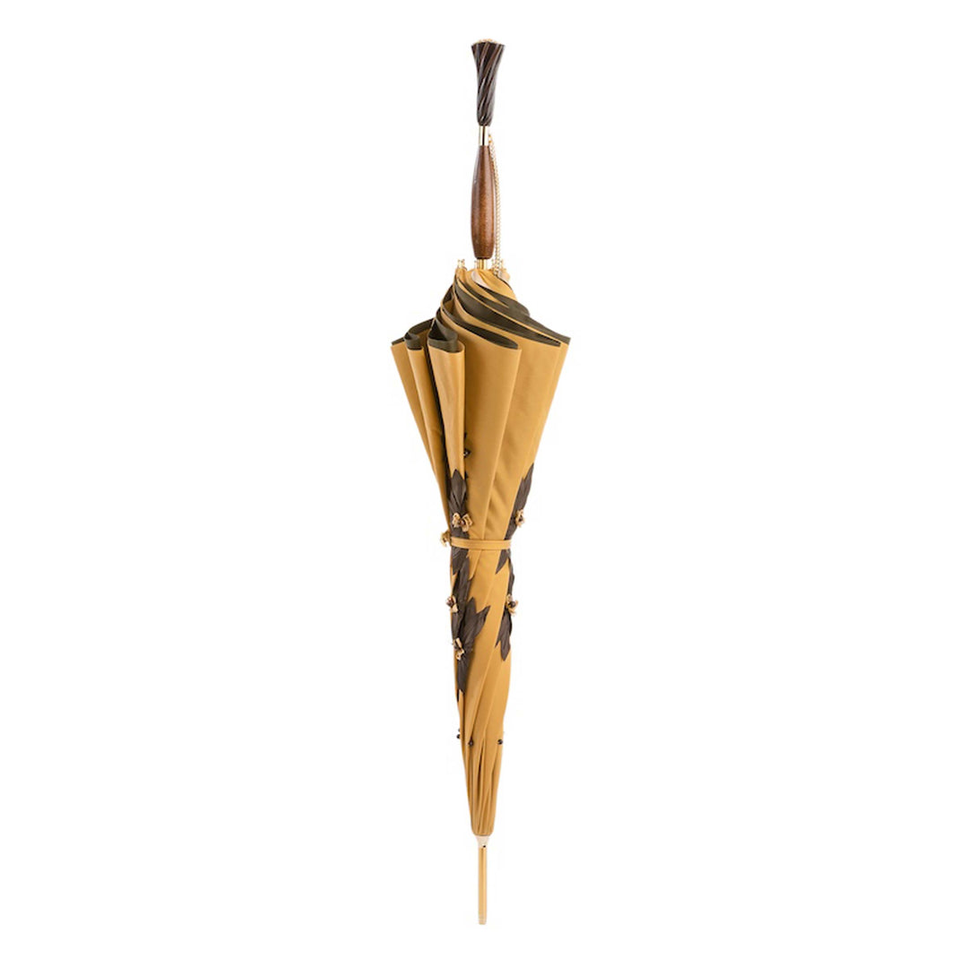 Umbrella SUNFLOWERS with Brass and Swarovski® Crystal Handle by Pasotti 02