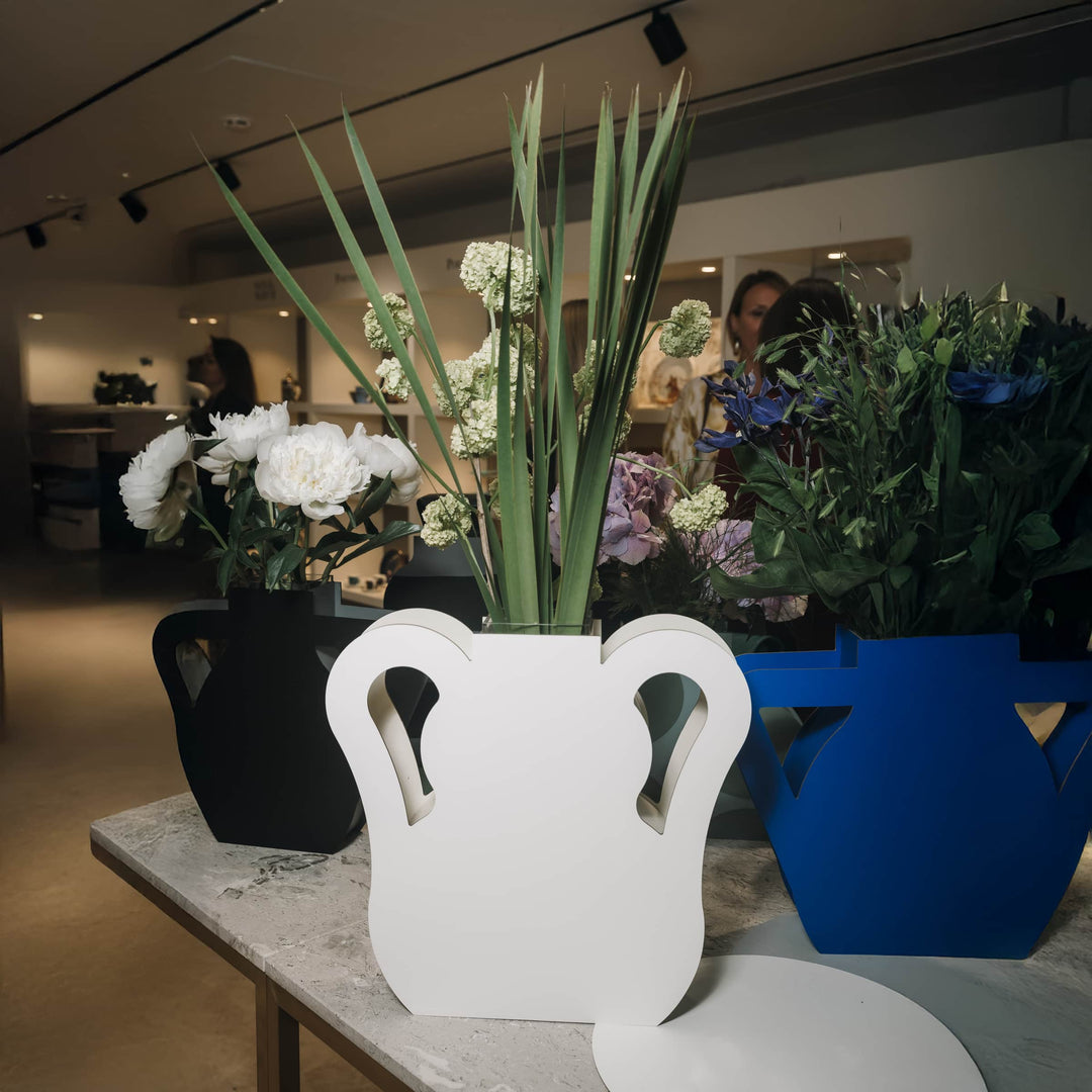 Leren decoratief object VAAS OTTO door Gianpaolo Venier voor ADJ STYLE