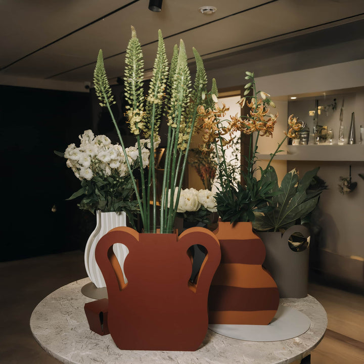 Leren decoratief object VAAS OTTO door Gianpaolo Venier voor ADJ STYLE