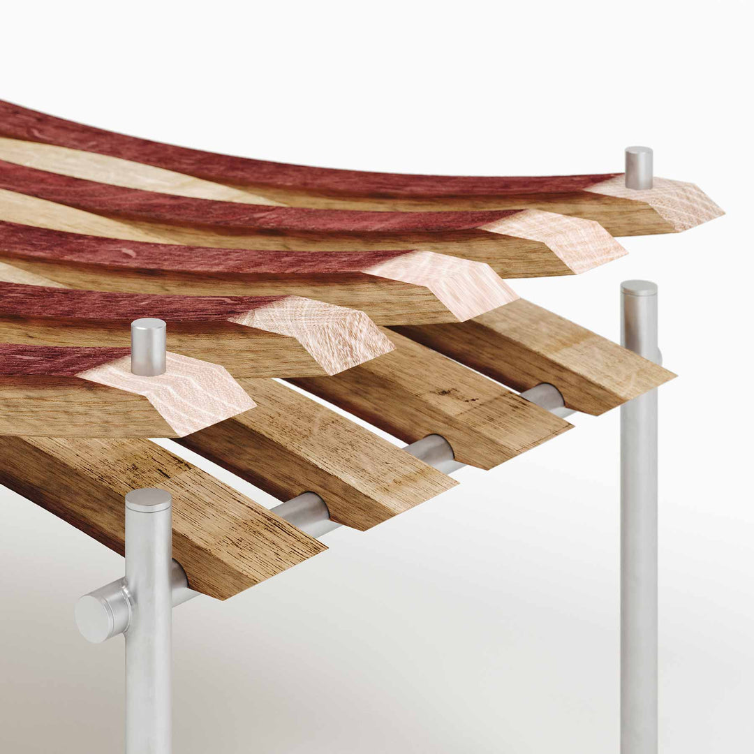 Wood and Glass Coffee Table VINCI by Winetage 05
