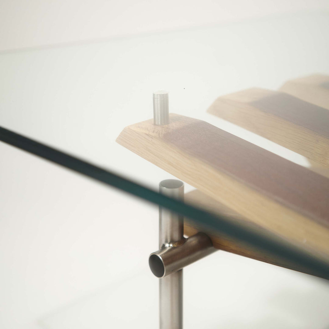 Wood and Glass Coffee Table VINCI by Winetage 06