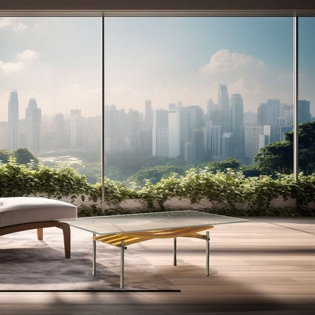Wood and Glass Coffee Table VINCI by Winetage 02
