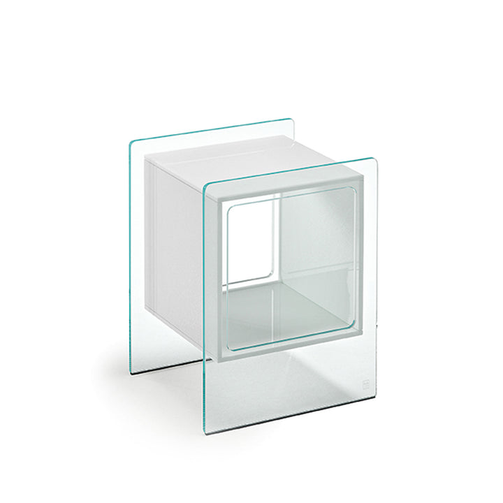 Glass Bedside Table MAGIQUE CUBO by Studio Klass for FIAM 0130