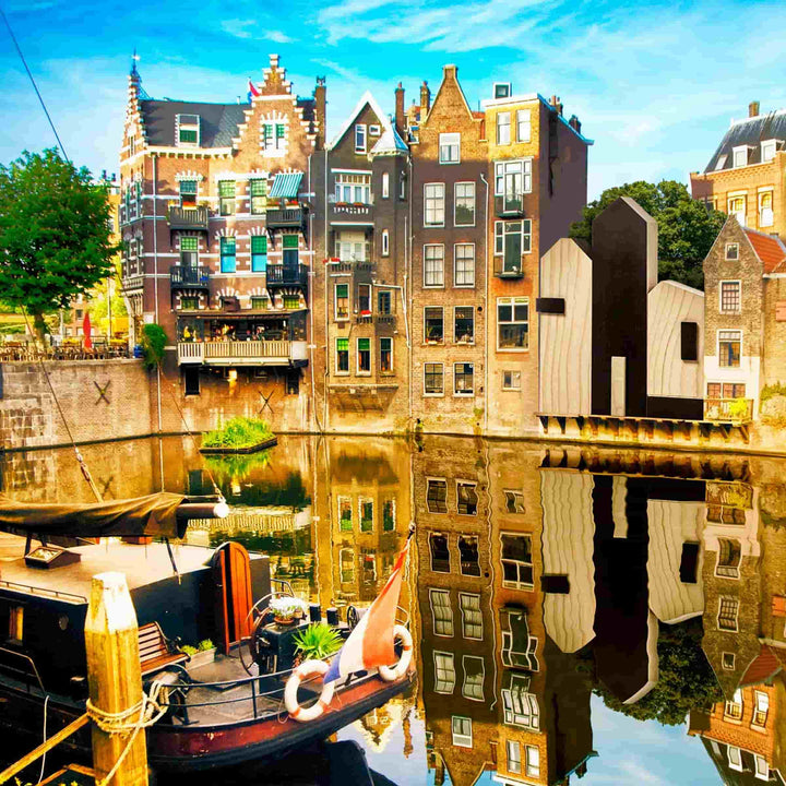 Dekorativt objekt i cedertræ CITIES ROTTERDAM af Authentic Design for Riva 1920