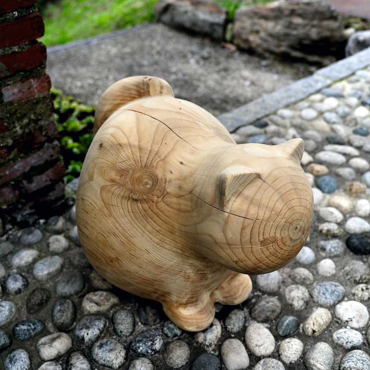 Wood Sculpture NEKO by Setsu & Shinobu Ito for Riva 1920 4