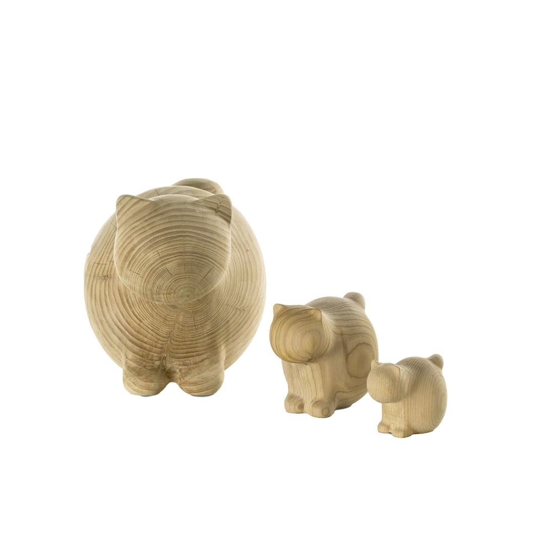 Wood Sculpture NEKO by Setsu & Shinobu Ito for Riva 1920 2