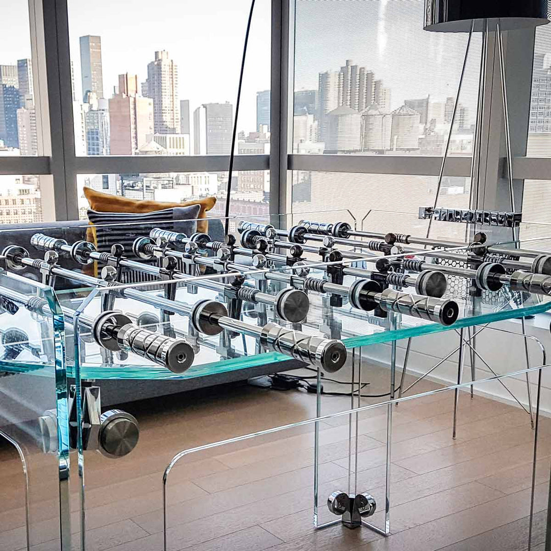 Glass Foosball Table CRISTALLINO by Adriano Design for Teckell 06