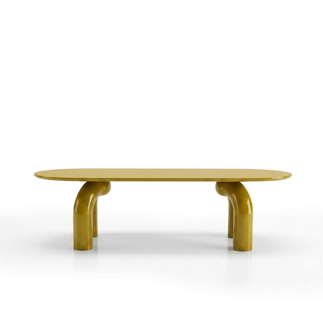 Wood Oval Dining Table ELEPHANTE by Marcantonio for Mogg