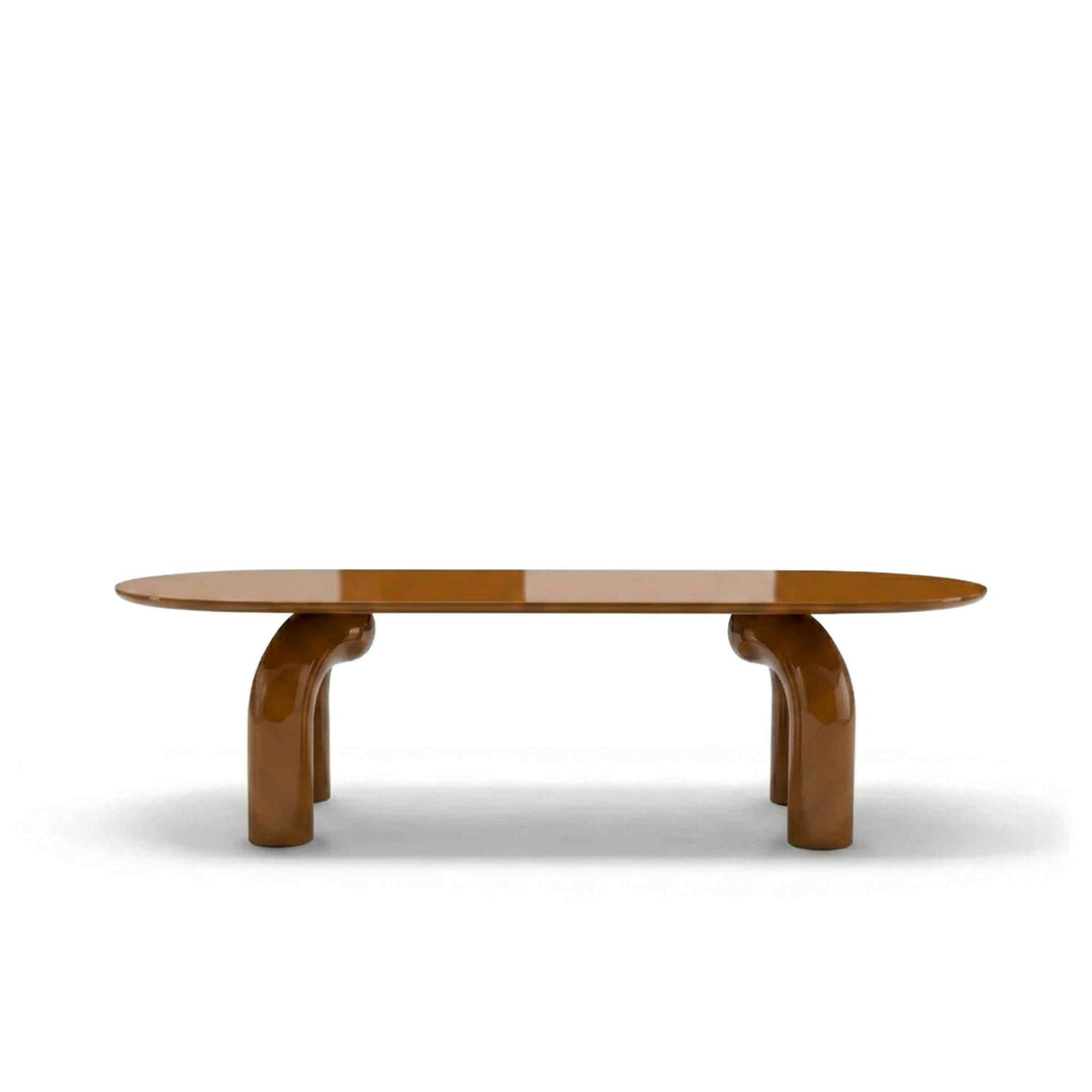 Wood Oval Dining Table ELEPHANTE by Marcantonio for Mogg