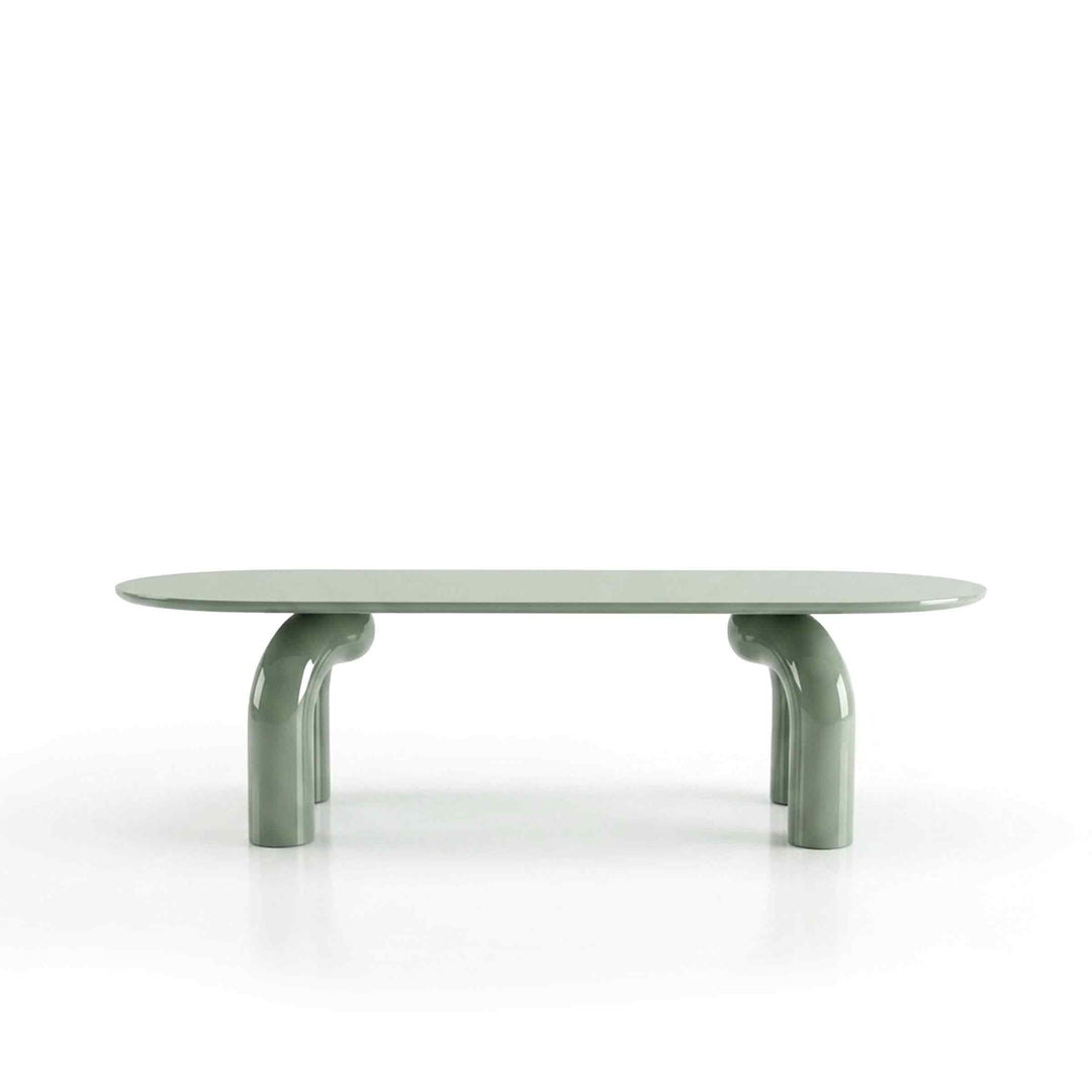 Wood Oval Dining Table ELEPHANTE by Marcantonio for Mogg