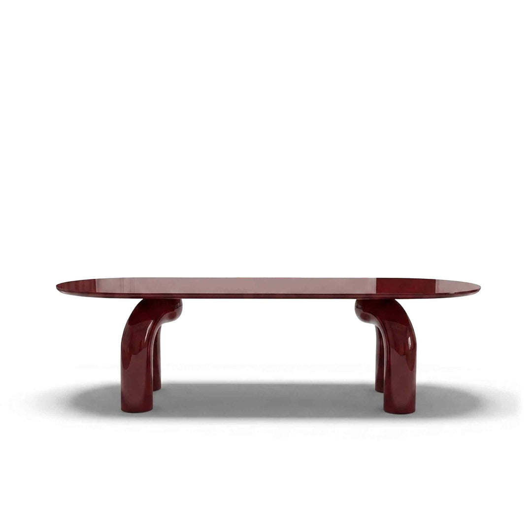 Wood Oval Dining Table ELEPHANTE by Marcantonio for Mogg
