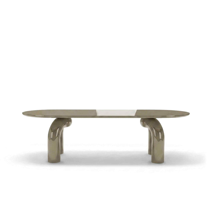 Wood Oval Dining Table ELEPHANTE by Marcantonio for Mogg