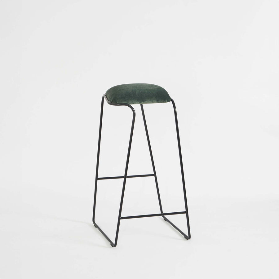 Steel Upholstered Stool SEEMS by Enrico Girotti for LapiegaWD 1