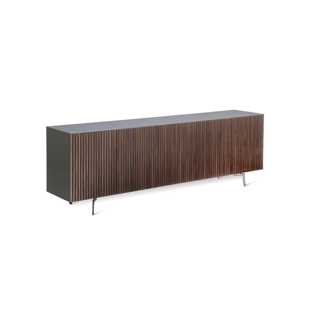 Matt Lacquered and Walnut Wood Sideboard LEON DECOR H 66 by Sth for Horm 2