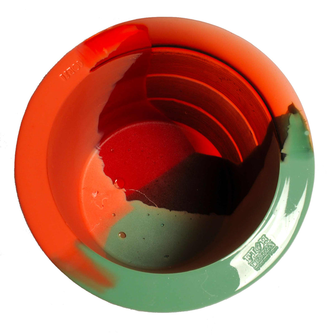 Resin Vase BABEL ICE BUCKET Clear Pink, Matt Dark Salmon and Mint by Gaetano Pesce for Fish Design 4