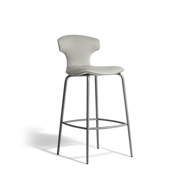Leather Bar Stool MONTERA MAS by Roberto Lazzeroni for Poltrona Frau 03