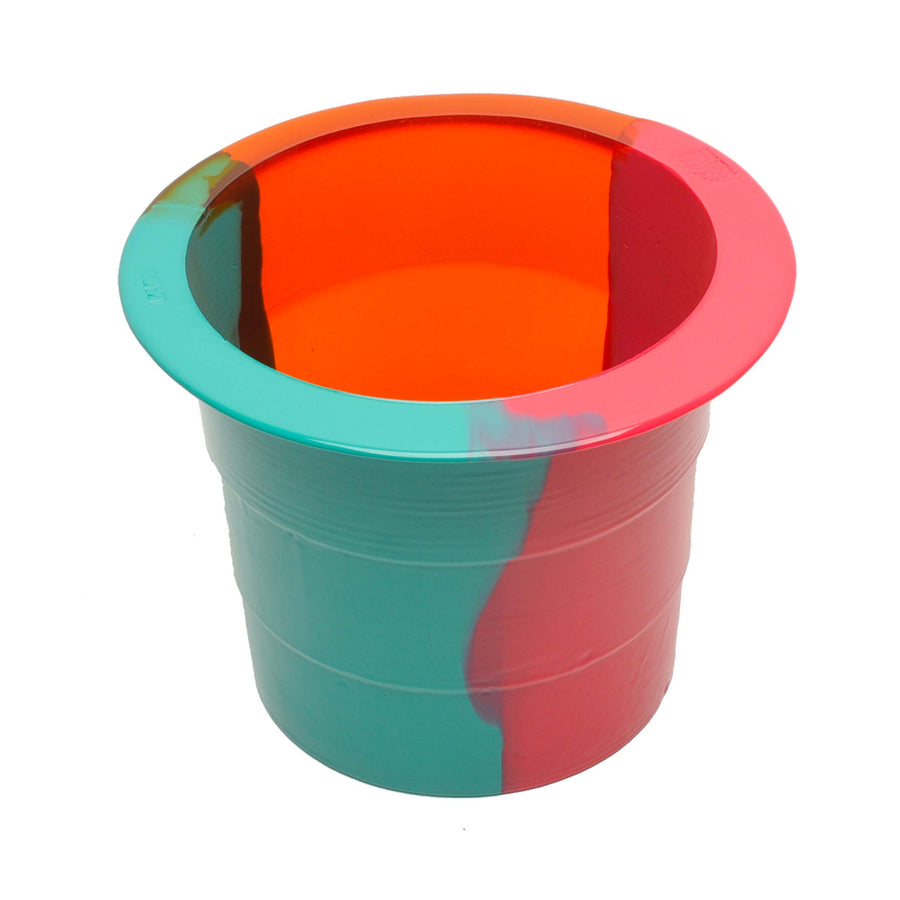 Resin Vase BABEL ICE BUCKET Clear Orange, Matt Fuchsia and Ocean by Gaetano Pesce for Fish Design 1