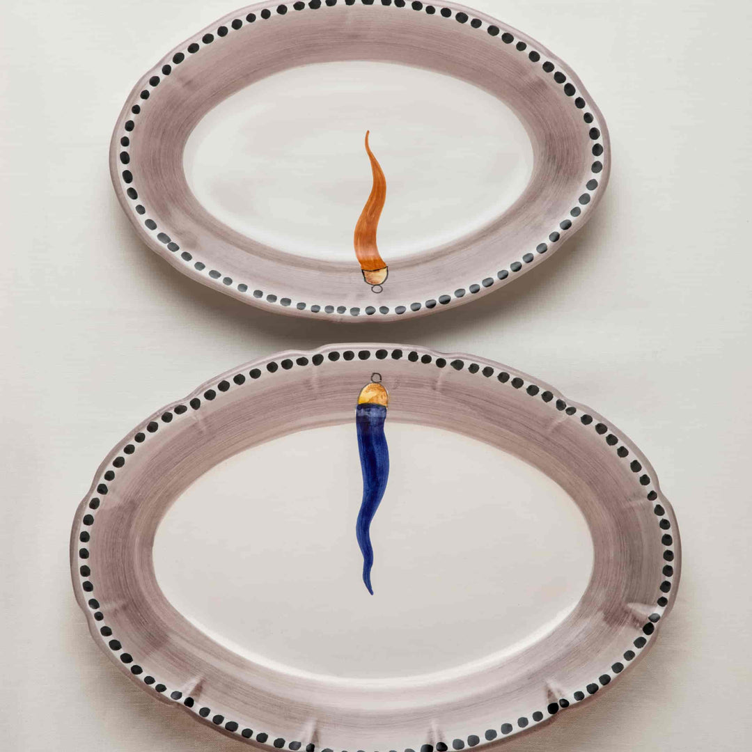 Keramisk oval serveringsfad VIETRI - FORTUNA af Germana Scapellato for Wtfb