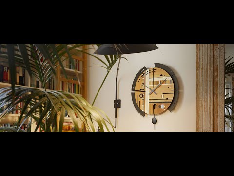 Wall Clock SAMADA Brown by ArosioMilano 10