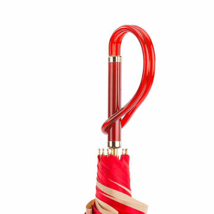 Umbrella RED DAHLIA DOUBLE CLOTH by Pasotti 03
