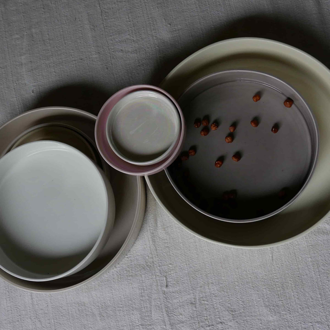 Ceramic Concentric Platters LA CERCHIA - CIRCONVALLAZIONE Set of Six by Germana Scapellato for Wtfb