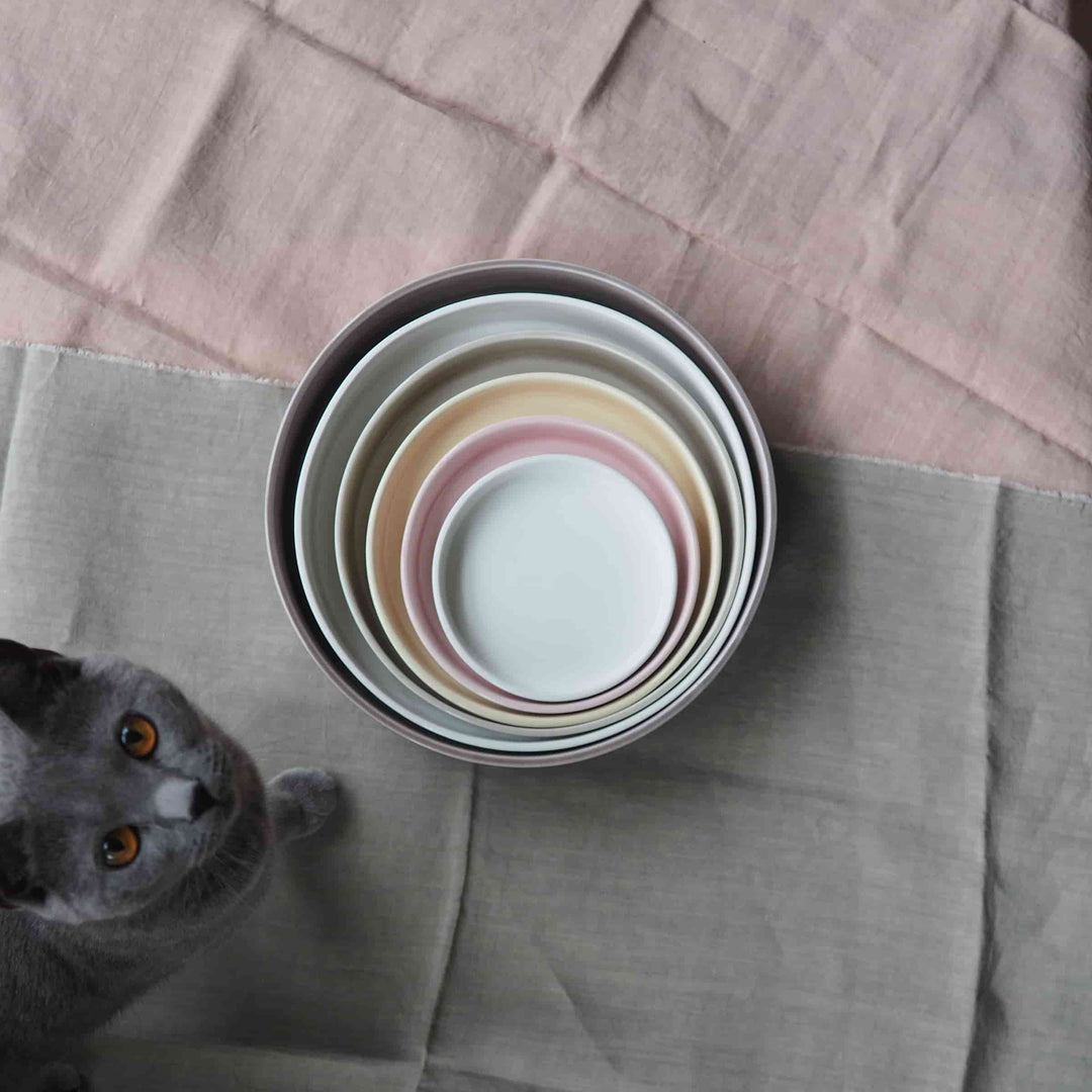 Ceramic Concentric Platters LA CERCHIA - CIRCONVALLAZIONE Set of Six by Germana Scapellato for Wtfb