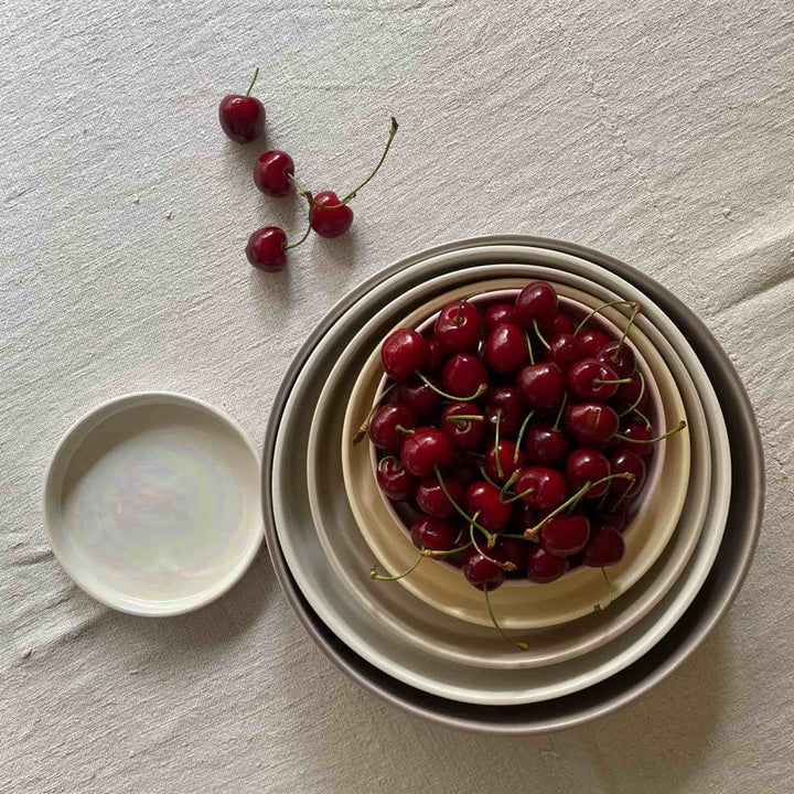 Ceramic Concentric Platters LA CERCHIA - CIRCONVALLAZIONE Set of Six by Germana Scapellato for Wtfb