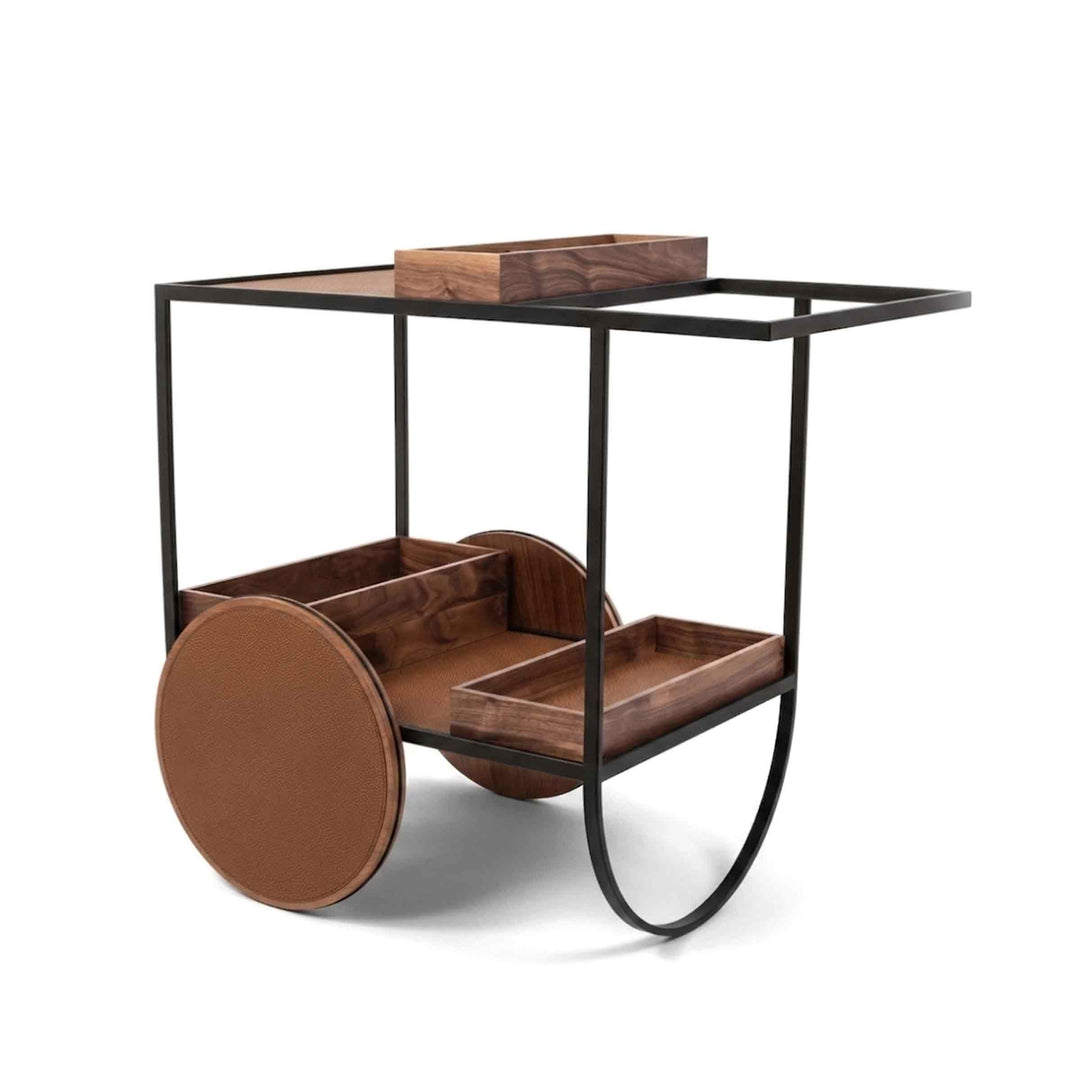 Serving Trolley with Wheels MAGENTA by Pinetti