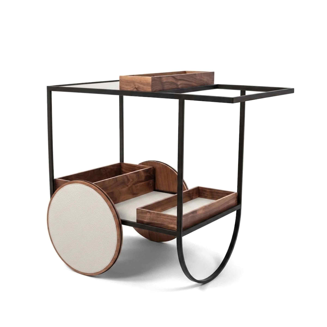 Serving Trolley with Wheels MAGENTA by Pinetti