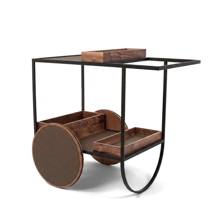 Serving Trolley with Wheels MAGENTA by Pinetti