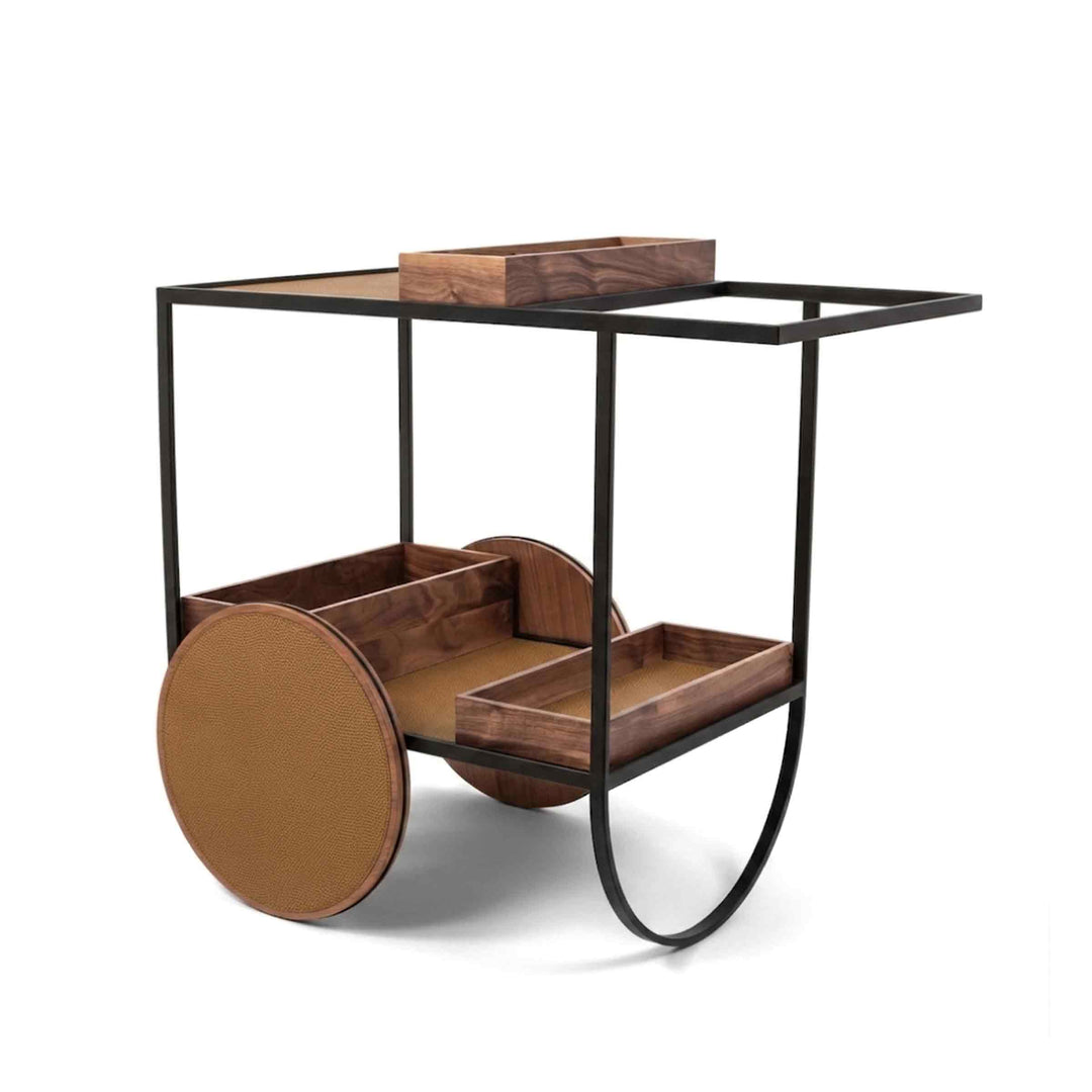 Serving Trolley with Wheels MAGENTA by Pinetti