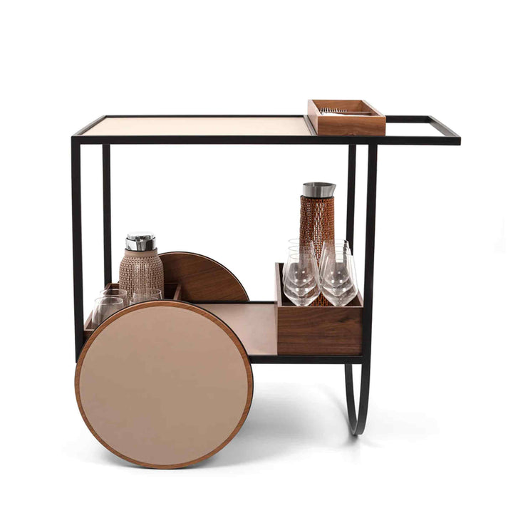 Serving Trolley with Wheels MAGENTA by Pinetti