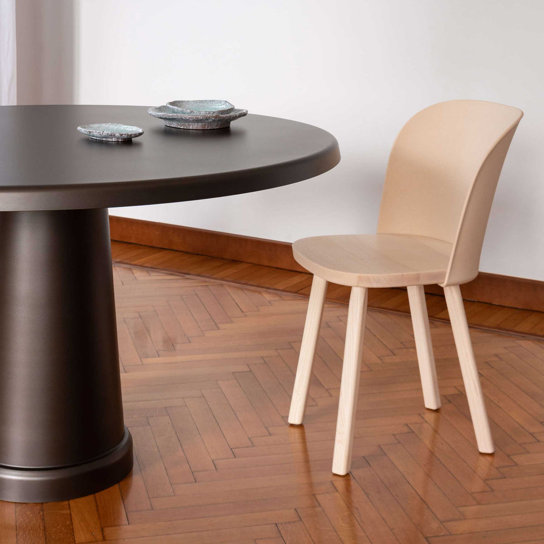 Dark Bronze All Round dining table by From Industrial Design for Magis, contemporary designer table
