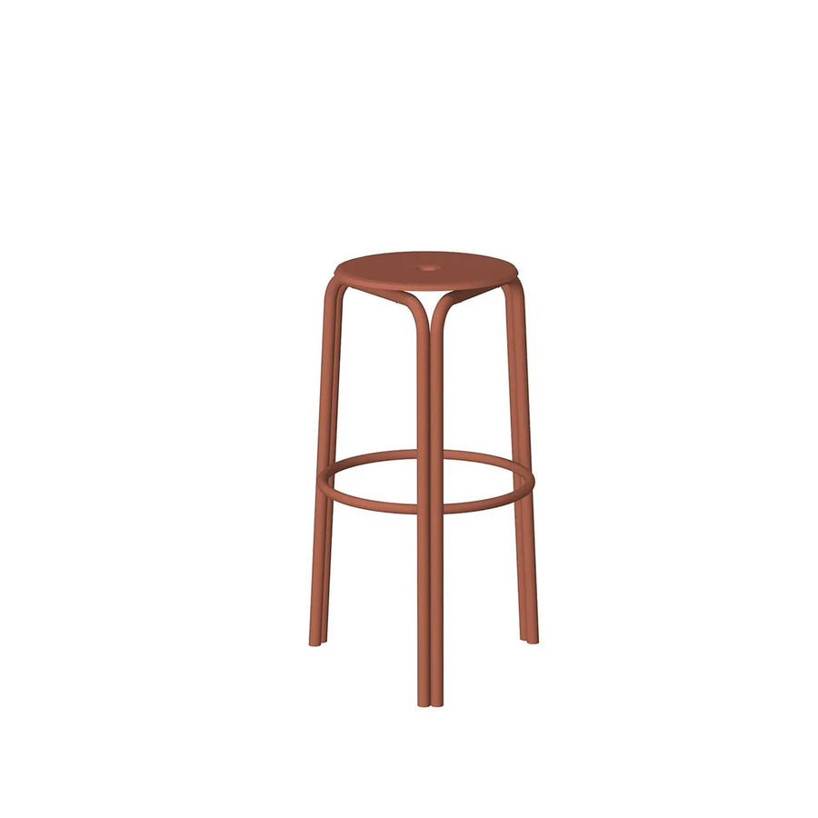 Salò tall stool, compact and sturdy outdoor seat
