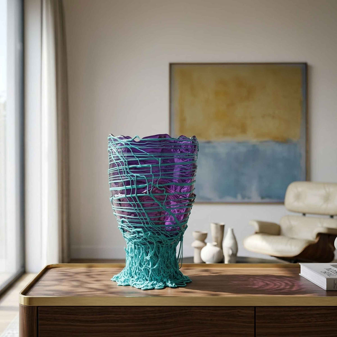 Resin Vase SPAGHETTI Purple by Gaetano Pesce for Fish Design 01