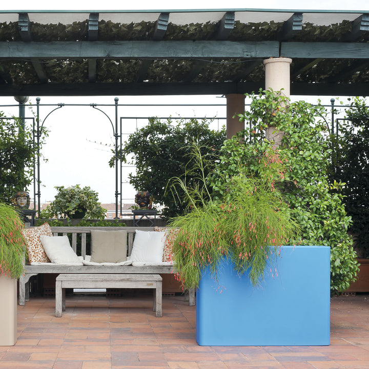 Outdoor Rectangular Vase O/E with Light by Serralunga 5