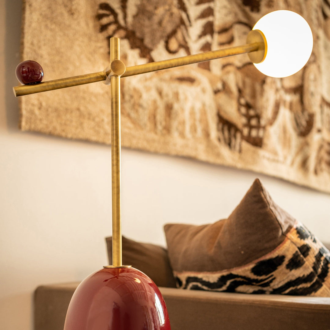 Table Lamp PINS Dark Red by La Récréation & P. Angelo Orecchioni 05