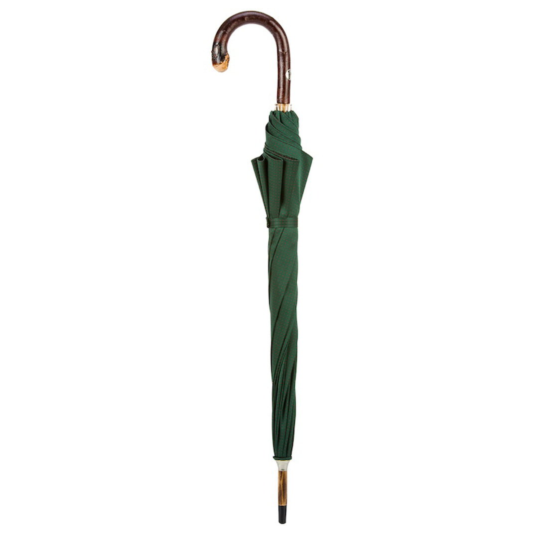 Umbrella RED DOTS with Chestnut Handle 02