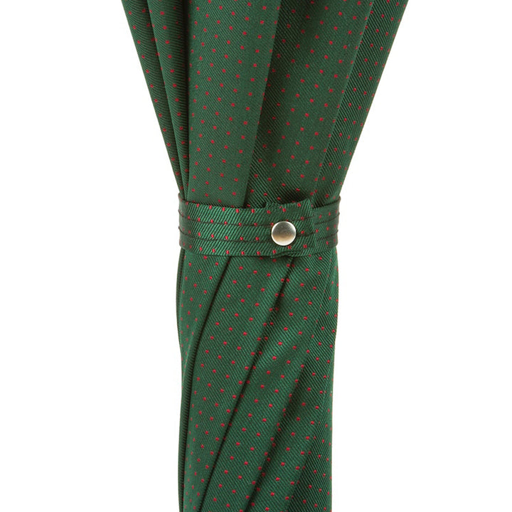 Umbrella RED DOTS with Chestnut Handle 03