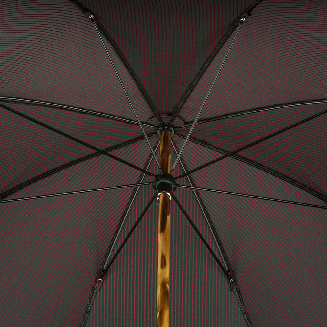 Umbrella RED DOTS with Chestnut Handle 06
