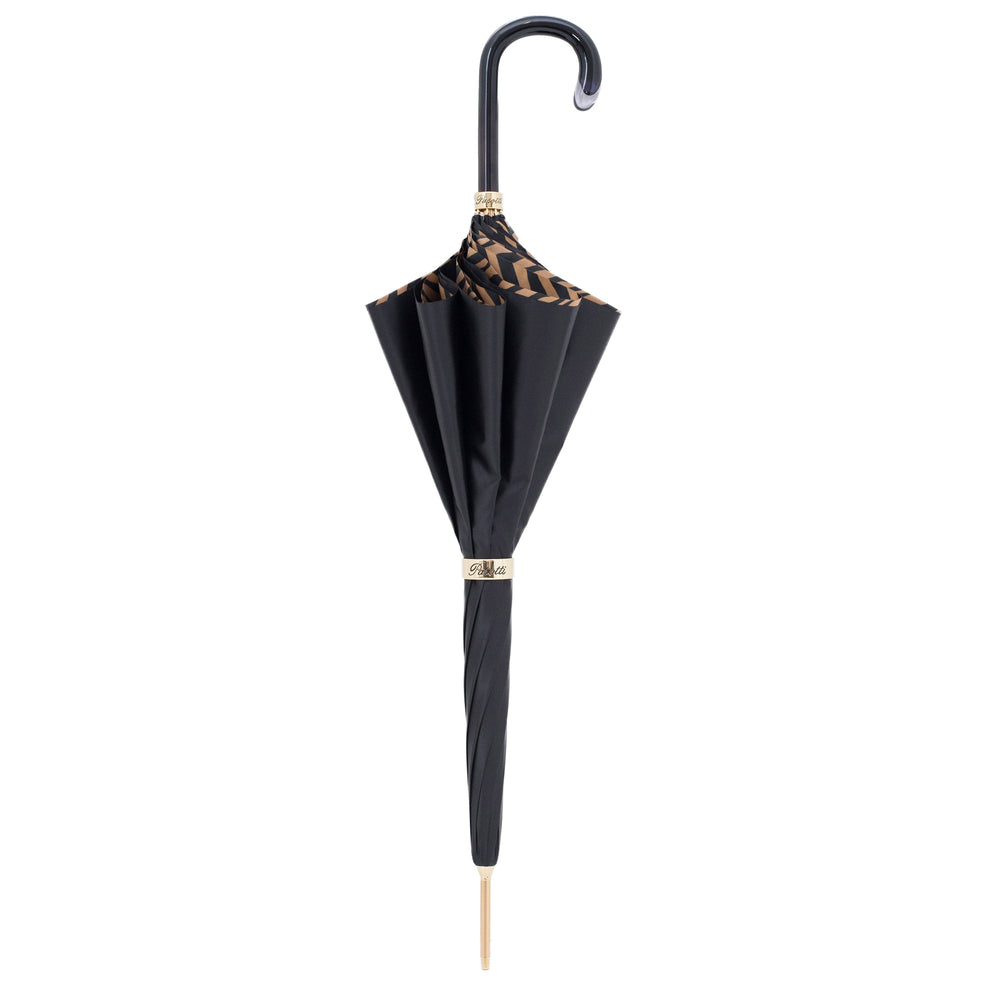 Umbrella BROWN ZEBRA PRINT with Acetate Handle 02