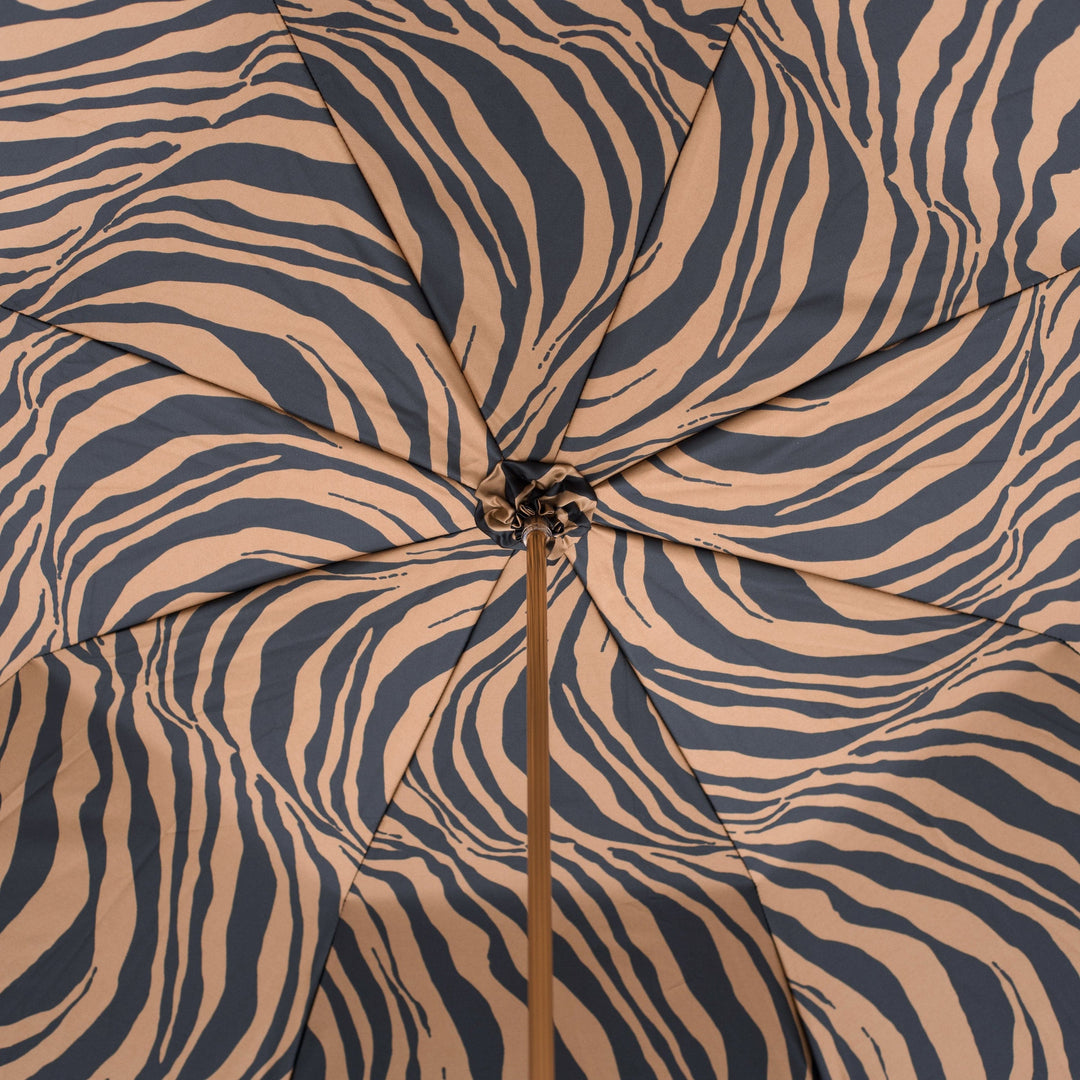 Umbrella BROWN ZEBRA PRINT with Acetate Handle 06