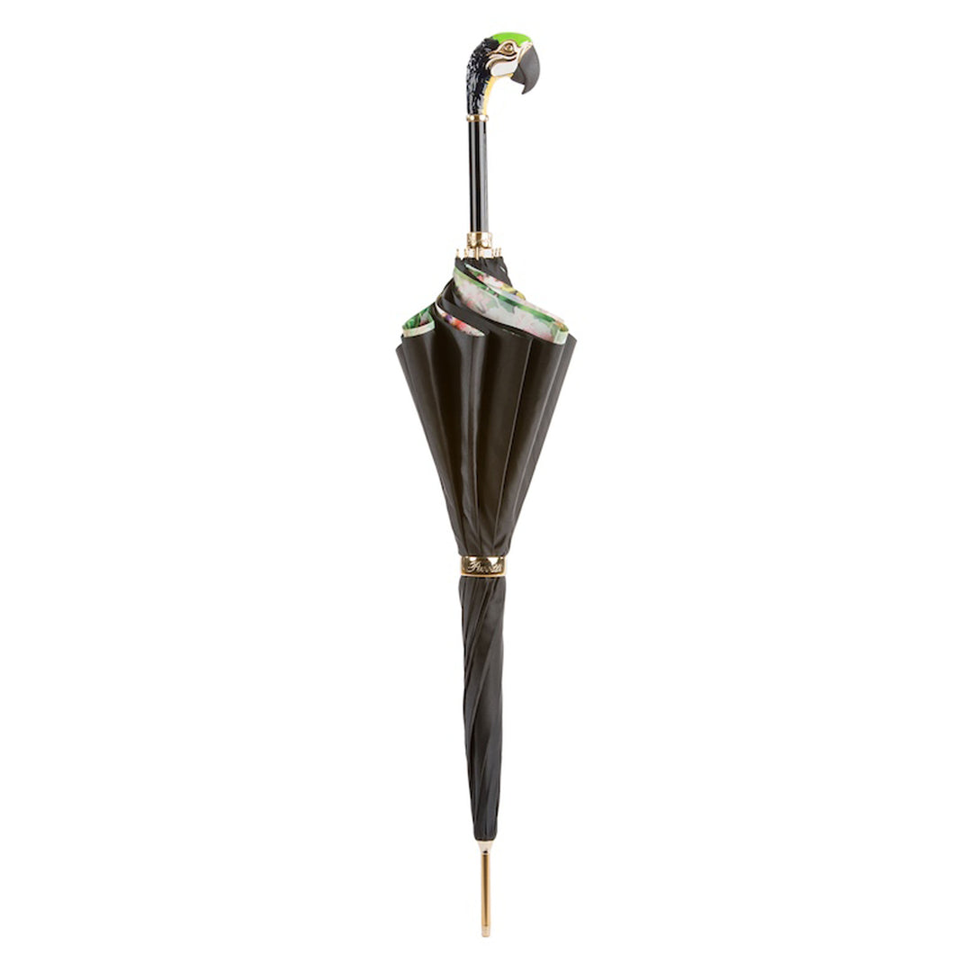 Umbrella PARROT with Enameled Brass Handle 03