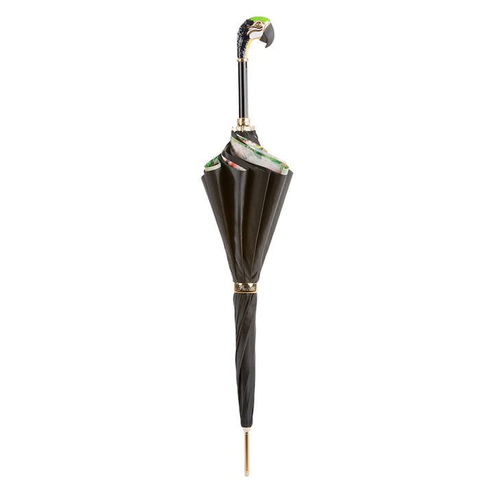 Umbrella PARROT with Enameled Brass Handle 03