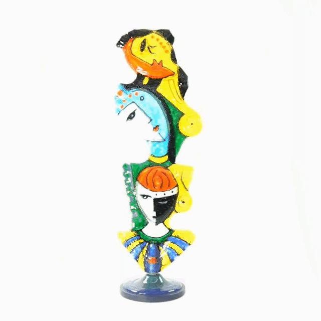 Glass Sculpture UNA FAMIGLIA by Silvio Vigliaturo - Unique Piece 03