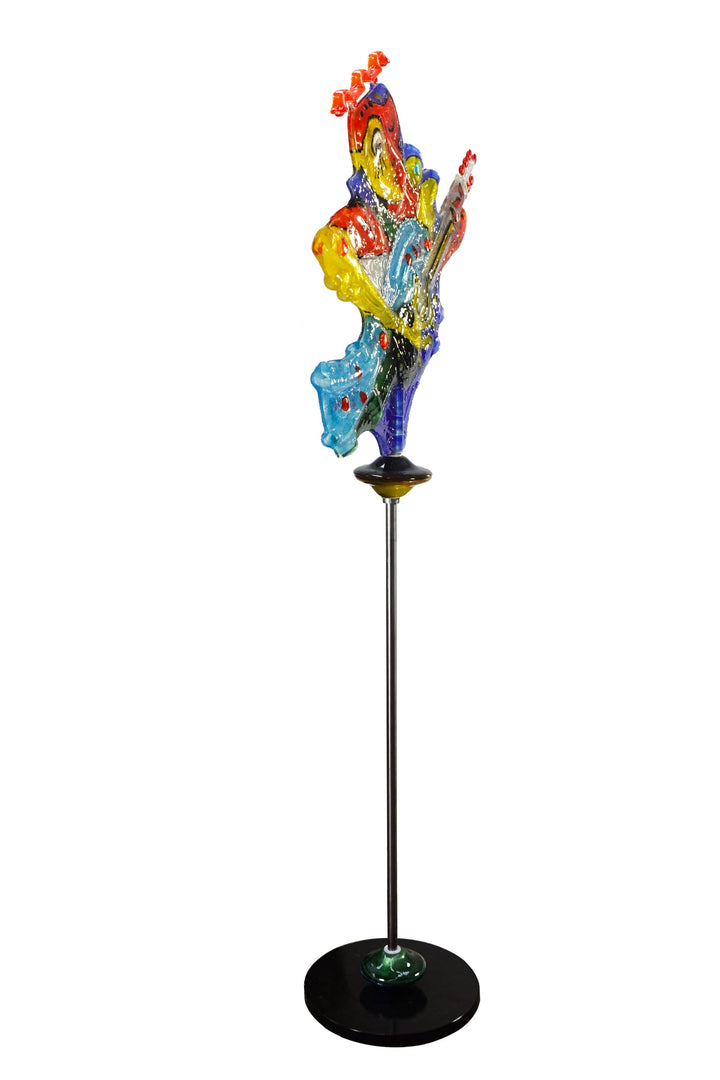Glass Sculpture VIBRAZIONI MUSICALI_CHITARRA by Silvio Vigliaturo - Unique Piece 02