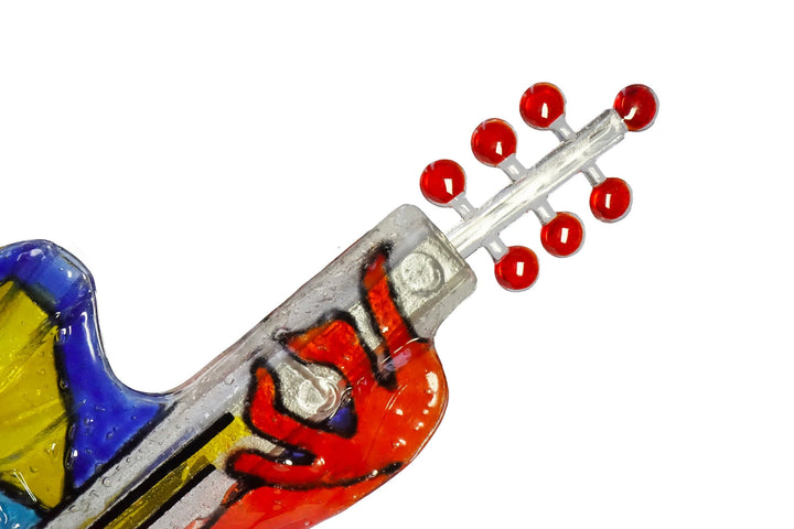 Glass Sculpture VIBRAZIONI MUSICALI_CHITARRA by Silvio Vigliaturo - Unique Piece 03